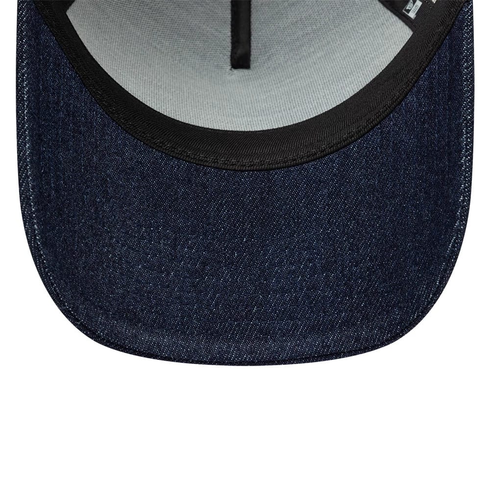 New Era Patch Denim Dark Blue 9FORTY A-Frame Trucker Adjustable Cap