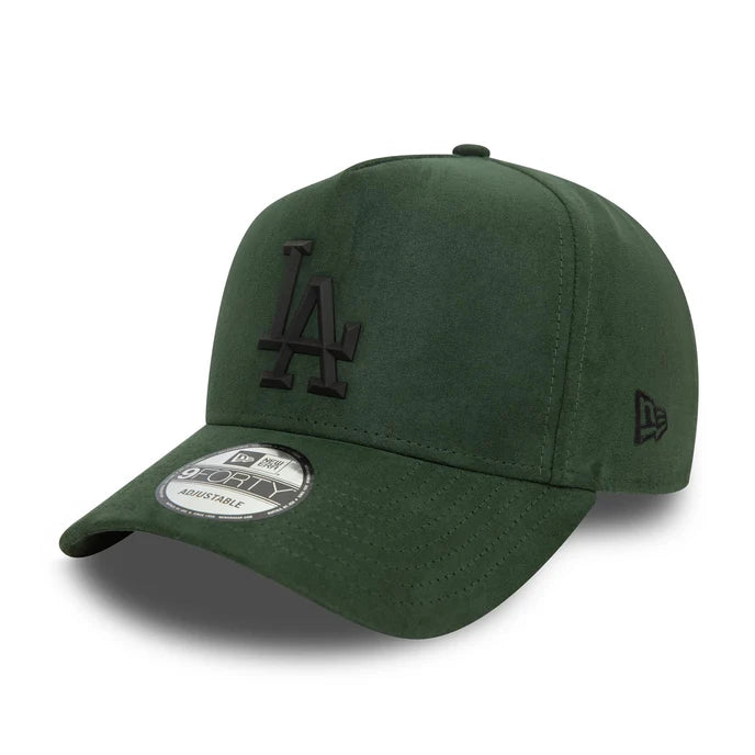 New Era LA Dodgers Faux Suede Dark Green 9FORTY E-Frame Cap