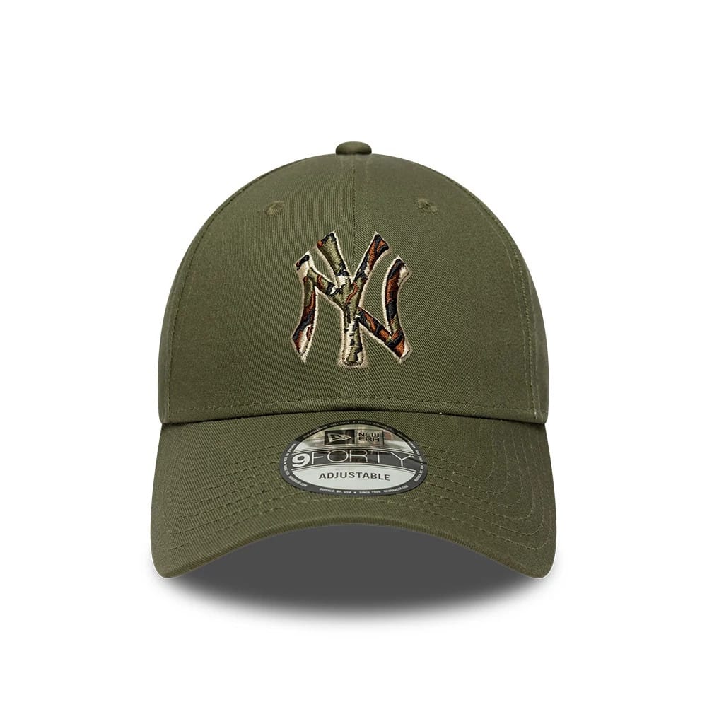 New Era New York Yankees MLB Outline Camo Green 9FORTY Adjustable Cap