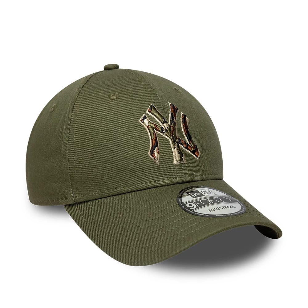 New Era New York Yankees MLB Outline Camo Green 9FORTY Adjustable Cap