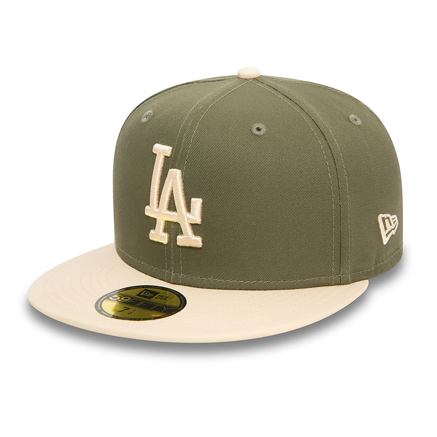 New Era LA Dodgers MLB Side Patch Khaki 59FIFTY Fitted Cap