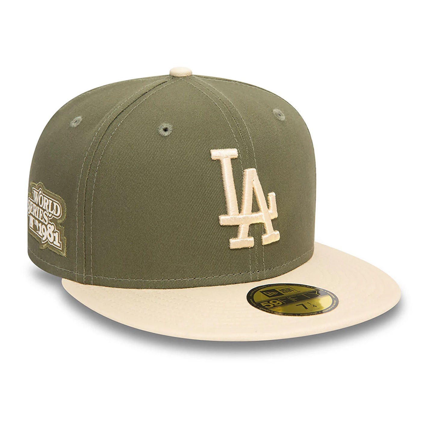 New Era LA Dodgers MLB Side Patch Khaki 59FIFTY Fitted Cap