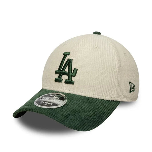 New Era LA Dodgers MLB Cord Cream & Green 9FORTY M-Crown Adjustable Cap