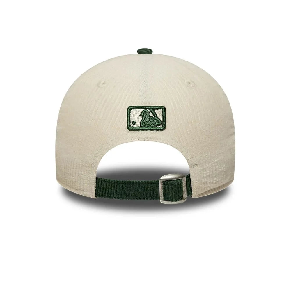 New Era LA Dodgers MLB Cord Cream & Green 9FORTY M-Crown Adjustable Cap