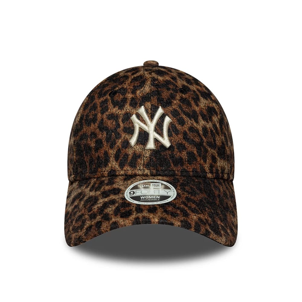New Era New York Yankees Womans MLB Cosy Leopard Brown 9FORTY Adjustable Cap