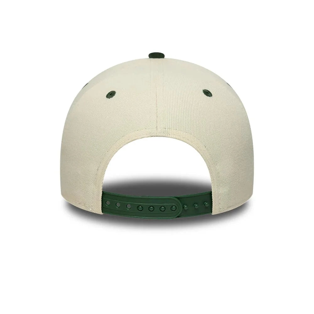 New Era New York Yankees MLB Suede Cream & Green 9FORTY E-Frame Adjustable Cap