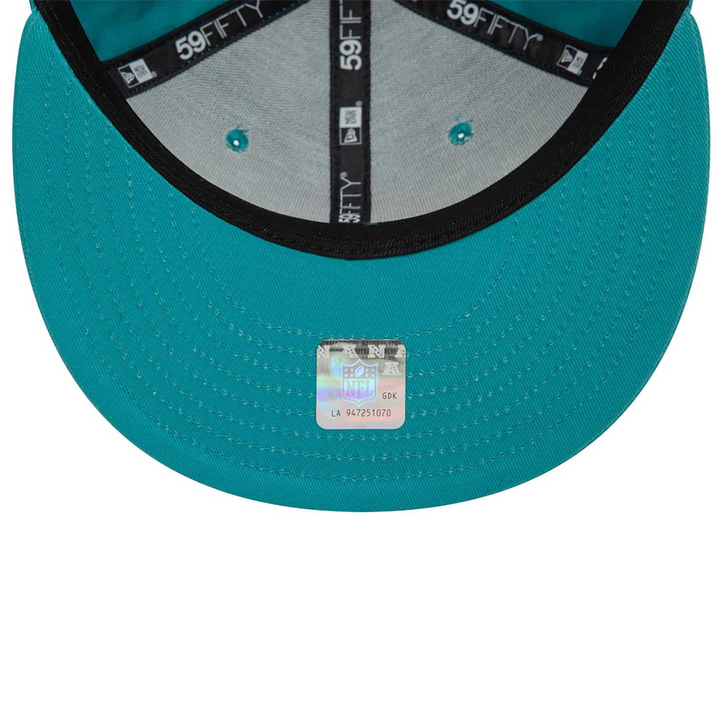 New Era Miami Dolphins NFL Official Team Colours Turquoise 59FIFTY Fitted Cap