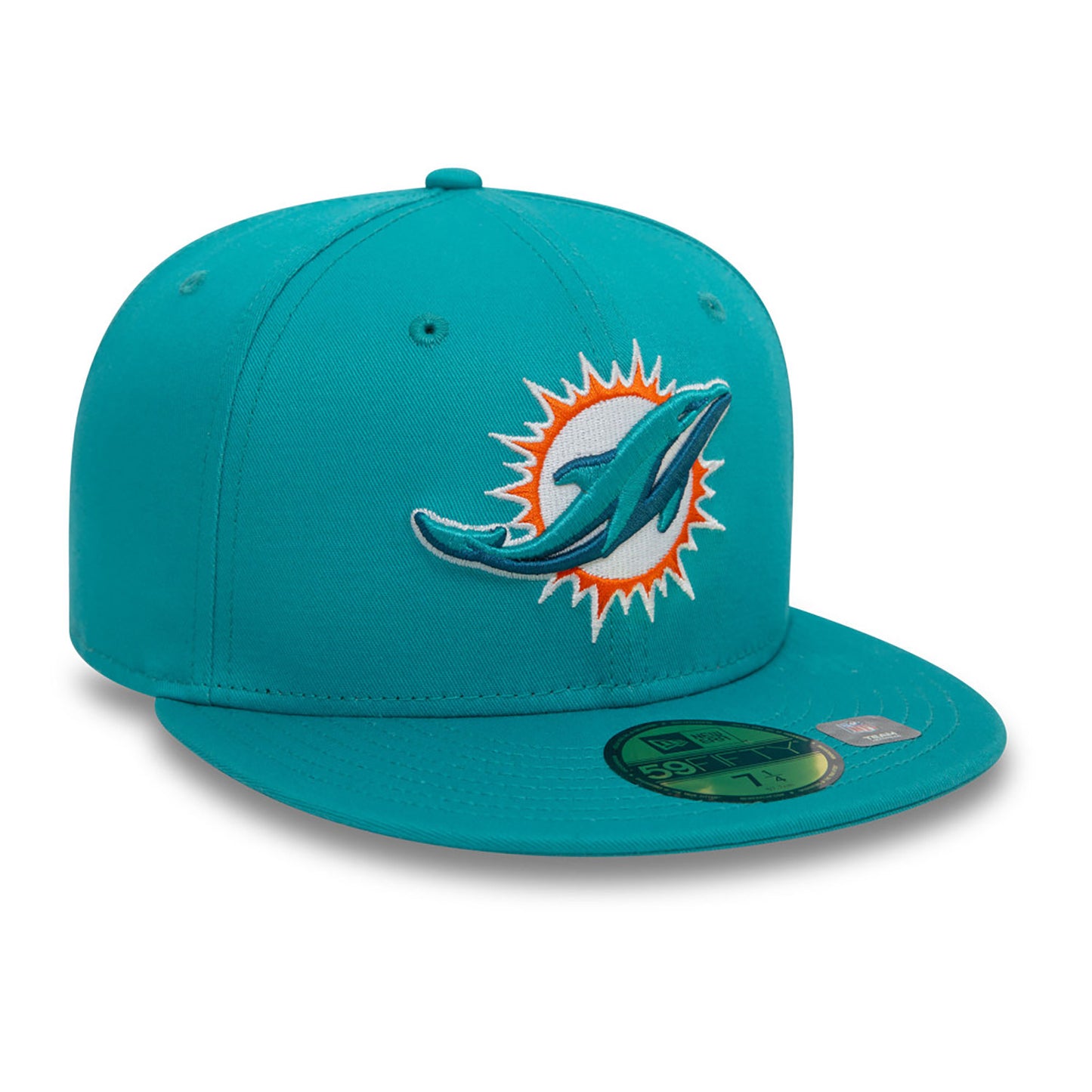 New Era Miami Dolphins NFL Official Team Colours Turquoise 59FIFTY Fitted Cap