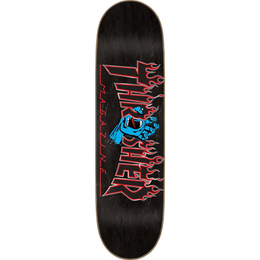 Santa Cruz x Thrasher Screaming Flame Logo Skateboard Deck - Black 8.5"