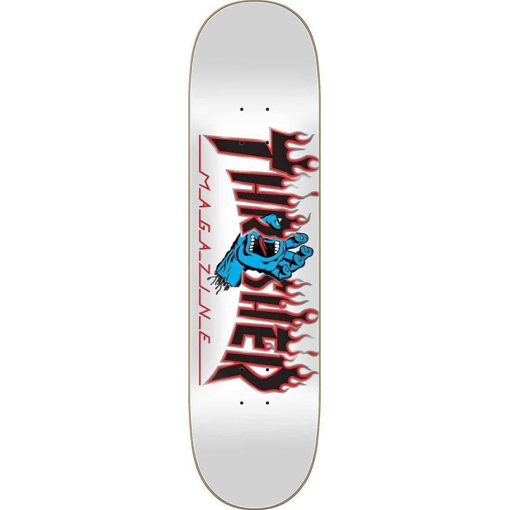 SANTA CRUZ X THRASHER SCREAMING FLAME LOGO SKATEBOARD DECK