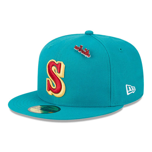 New Era Türkise Seattle Mariners MLB Cooperstown 59FIFTY Fitted Cap