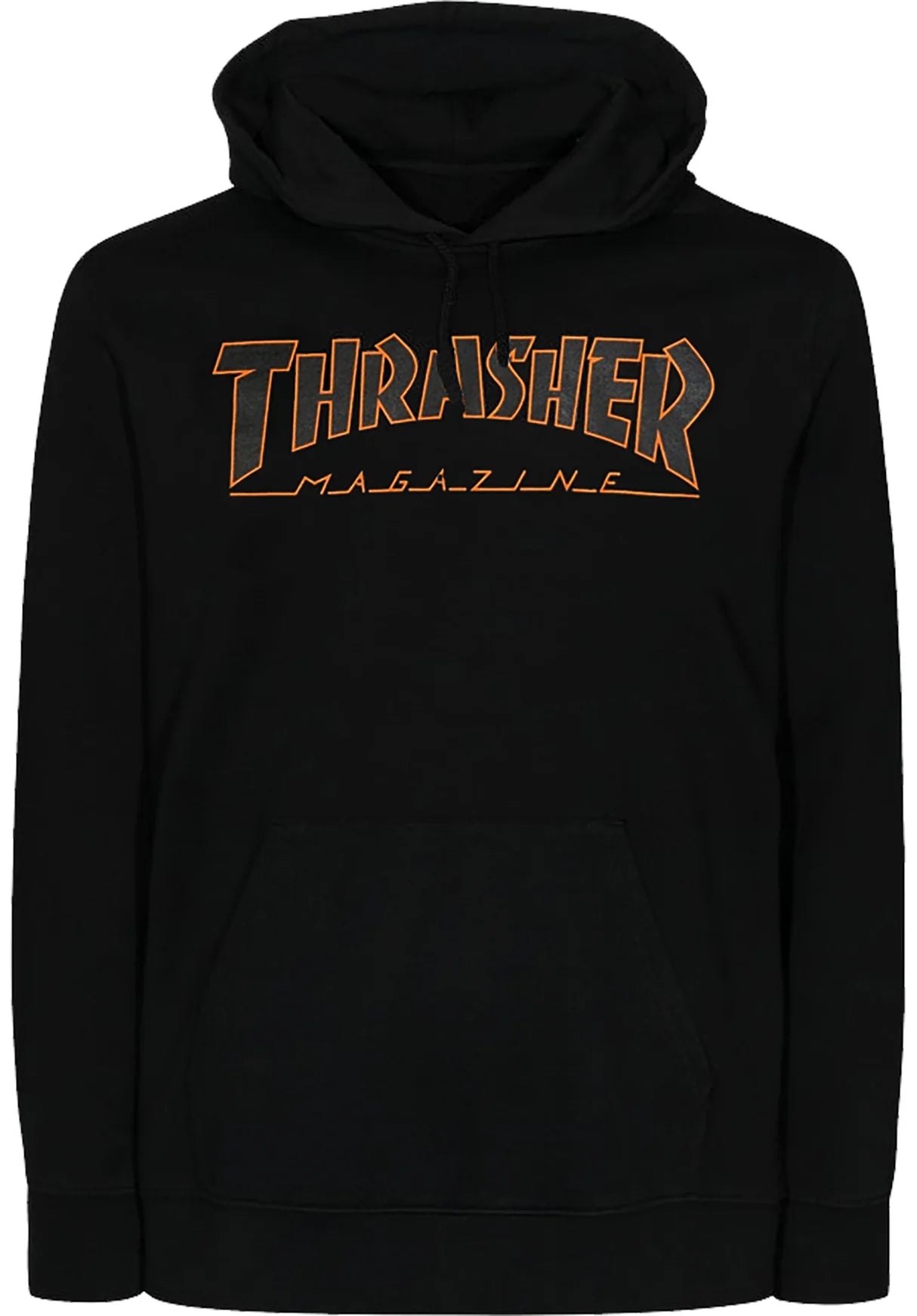 THRASHER Hoodie Classic LOGO Outline Black Orange