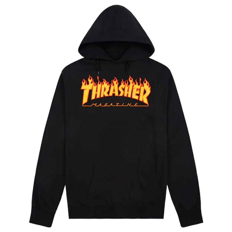 Thrasher Flame Logo Hoodie Black
