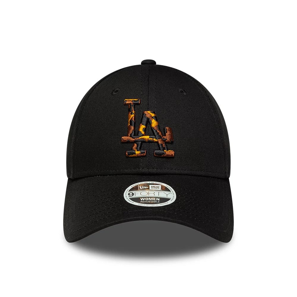 New Era LA Dodgers Womens MLB Tortoise Infill Black 9FORTY Adjustable Cap
